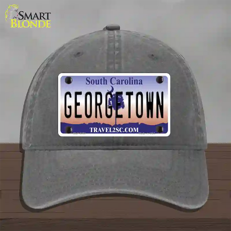 Georgetown South Carolina Novelty License Plate Hat Unconstructed Cotton / Charcoal