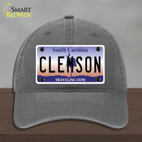 Clemson South Carolina Novelty License Plate Hat Unconstructed Cotton / Charcoal