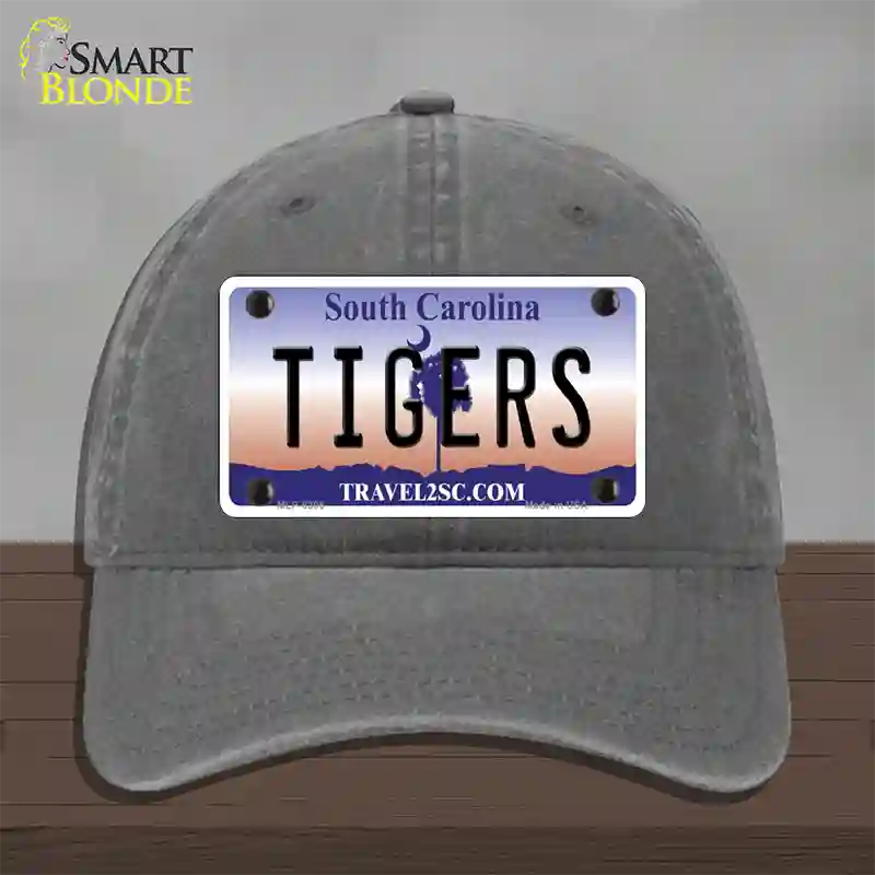 Tigers South Carolina Novelty License Plate Hat Unconstructed Cotton / Charcoal