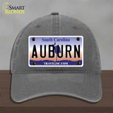 Auburn South Carolina Novelty License Plate Hat Unconstructed Cotton / Charcoal