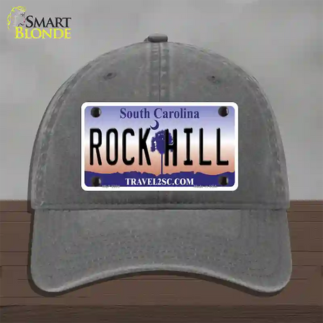 Rock Hill South Carolina Novelty License Plate Hat Unconstructed Cotton / Charcoal