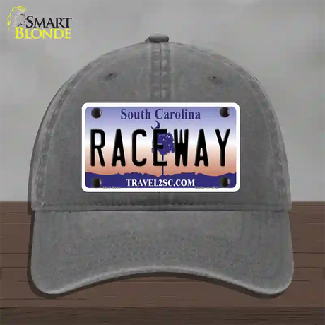 Raceway South Carolina Novelty License Plate Hat Unconstructed Cotton / Charcoal