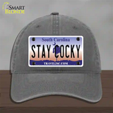 Stay Cocky South Carolina Novelty License Plate Hat Unconstructed Cotton / Charcoal