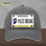 Paleo Indians Indiana Novelty License Plate Hat Unconstructed Cotton / Charcoal