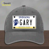 Gary Indiana Novelty License Plate Hat Unconstructed Cotton / Charcoal