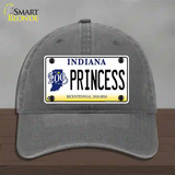 Princess Indiana Novelty License Plate Hat Unconstructed Cotton / Charcoal