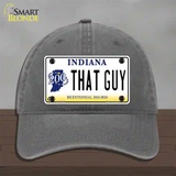 That Guy Indiana Novelty License Plate Hat Unconstructed Cotton / Charcoal