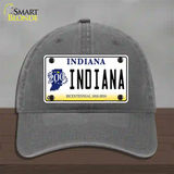 Indiana Novelty License Plate Hat Unconstructed Cotton / Charcoal