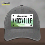 Knoxville Tennessee Novelty License Plate Hat Unconstructed Cotton / Charcoal