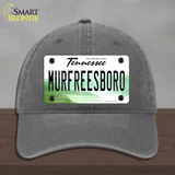 Murfreesboro Tennessee Novelty License Plate Hat Unconstructed Cotton / Charcoal