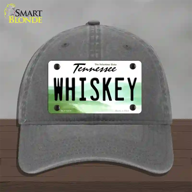 Whiskey Tennessee Novelty License Plate Hat Unconstructed Cotton / Charcoal