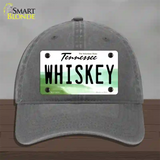 Whiskey Tennessee Novelty License Plate Hat Unconstructed Cotton / Charcoal