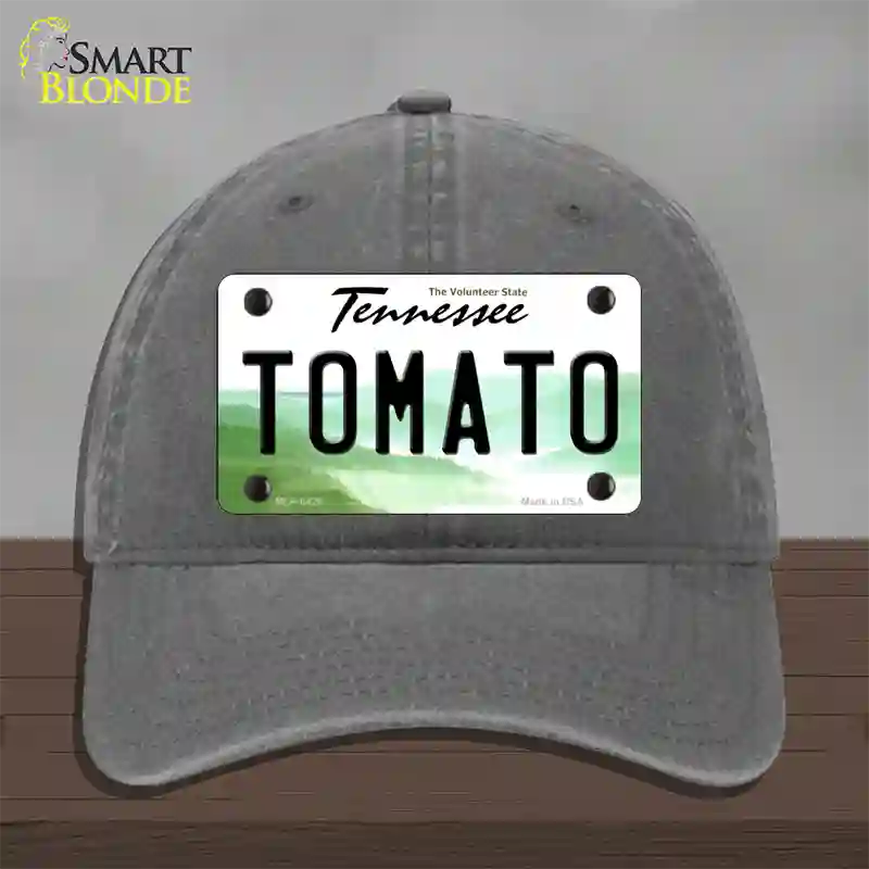 Tomato Tennessee Novelty License Plate Hat Unconstructed Cotton / Charcoal