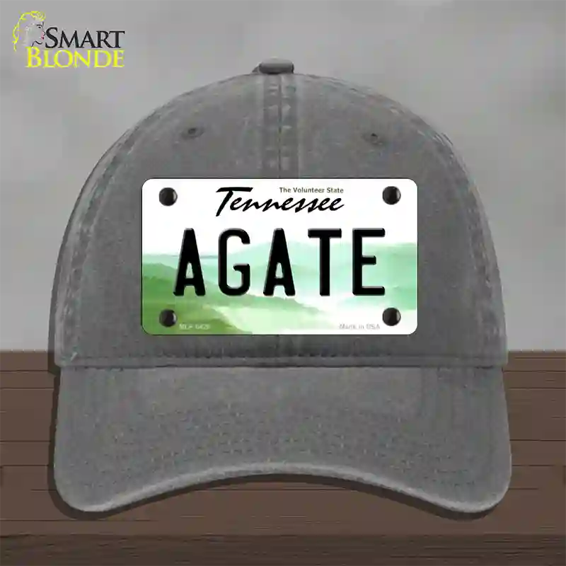 Agate Tennessee Novelty License Plate Hat Unconstructed Cotton / Charcoal