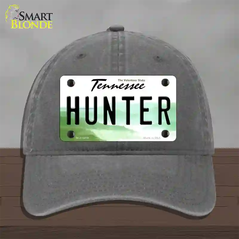 Hunter Tennessee Novelty License Plate Hat Unconstructed Cotton / Charcoal