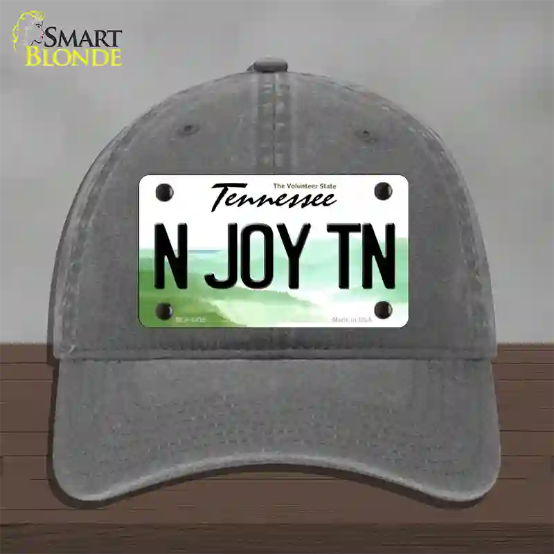 N Joy Tennessee Novelty License Plate Hat Unconstructed Cotton / Charcoal