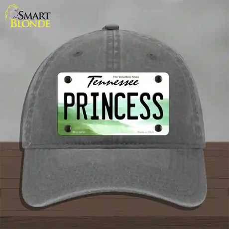 Princess Tennessee Novelty License Plate Hat Unconstructed Cotton / Charcoal