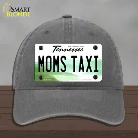 Moms Taxi Tennessee Novelty License Plate Hat Unconstructed Cotton / Charcoal