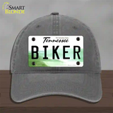 Biker Tennessee Novelty License Plate Hat Unconstructed Cotton / Charcoal