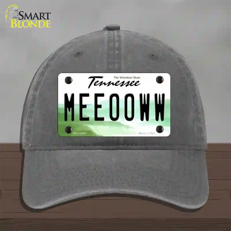 Meeooww Tennessee Novelty License Plate Hat Unconstructed Cotton / Charcoal