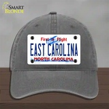 East Carolina North Carolina Novelty License Plate Hat Unconstructed Cotton / Charcoal