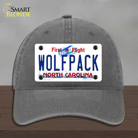 Wolfpack North Carolina Novelty License Plate Hat Unconstructed Cotton / Charcoal