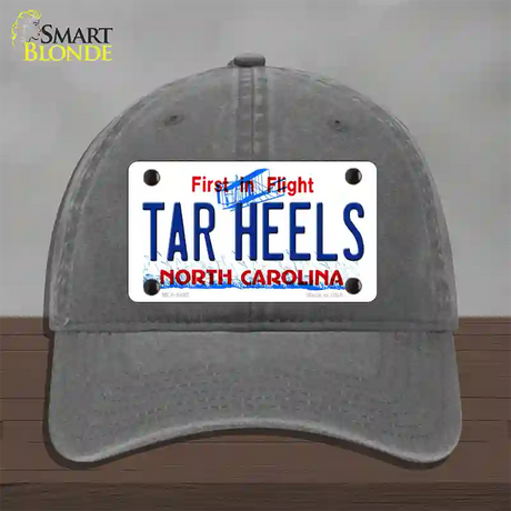 Tar Heels North Carolina Novelty License Plate Hat Unconstructed Cotton / Charcoal