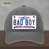 Bad Boy North Carolina Novelty License Plate Hat Unconstructed Cotton / Charcoal