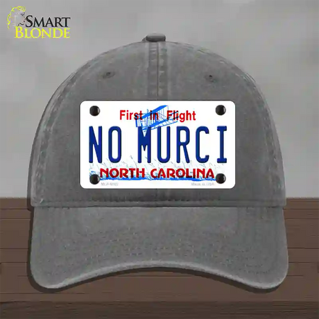 No Murci North Carolina Novelty License Plate Hat Unconstructed Cotton / Charcoal