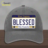 Blessed West Virginia Novelty License Plate Hat Unconstructed Cotton / Charcoal