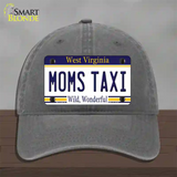 Moms Taxi West Virginia Novelty License Plate Hat Unconstructed Cotton / Charcoal