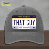 That Guy West Virginia Novelty License Plate Hat Unconstructed Cotton / Charcoal