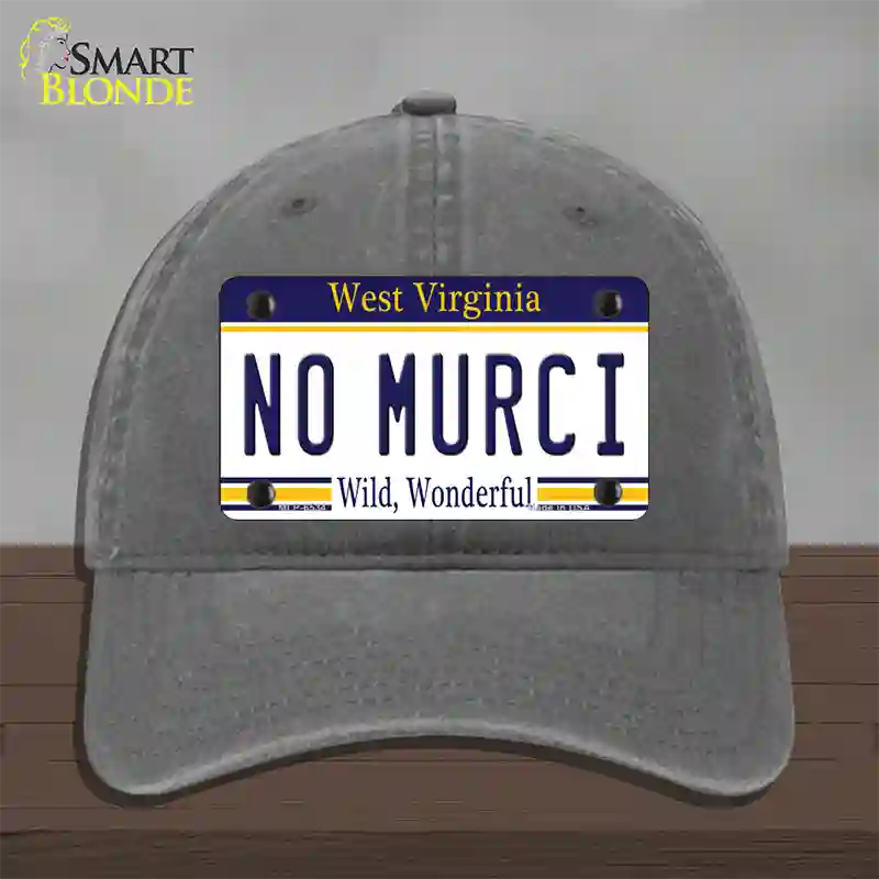 No Murci West Virginia Novelty License Plate Hat Unconstructed Cotton / Charcoal