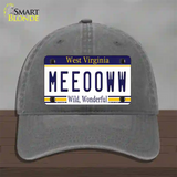 Meeooww West Virginia Novelty License Plate Hat Unconstructed Cotton / Charcoal