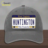 Huntington West Virginia Novelty License Plate Hat Unconstructed Cotton / Charcoal