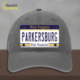 Parkersburg West Virginia Novelty License Plate Hat Unconstructed Cotton / Charcoal