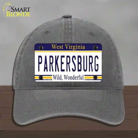 Parkersburg West Virginia Novelty License Plate Hat Unconstructed Cotton / Charcoal