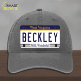 Beckley West Virginia Novelty License Plate Hat Unconstructed Cotton / Charcoal