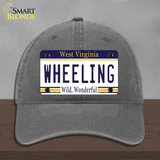 Wheeling West Virginia Novelty License Plate Hat Unconstructed Cotton / Charcoal