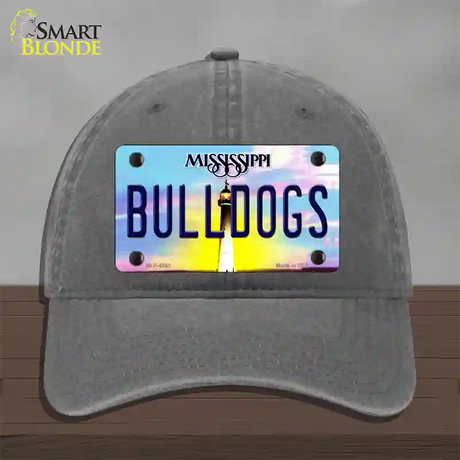 Bulldogs Mississippi Novelty License Plate Hat Unconstructed Cotton / Charcoal