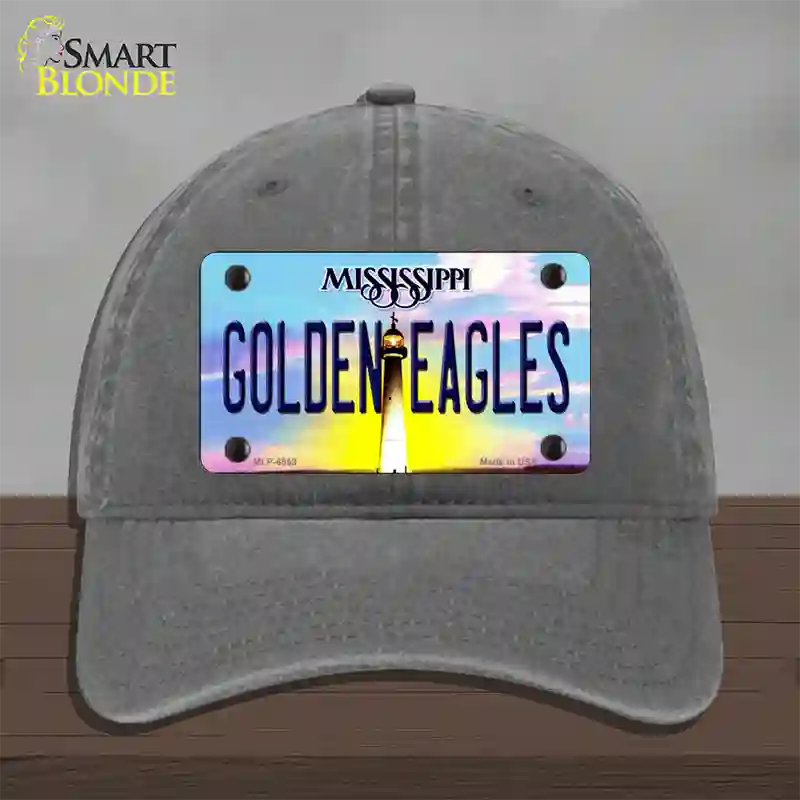 Golden Eagles Mississippi Novelty License Plate Hat Unconstructed Cotton / Charcoal