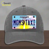 Moms Taxi Mississippi Novelty License Plate Hat Unconstructed Cotton / Charcoal