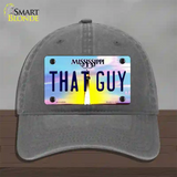 That Guy Mississippi Novelty License Plate Hat Unconstructed Cotton / Charcoal