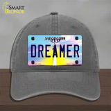 Dreamer Mississippi Novelty License Plate Hat Unconstructed Cotton / Charcoal