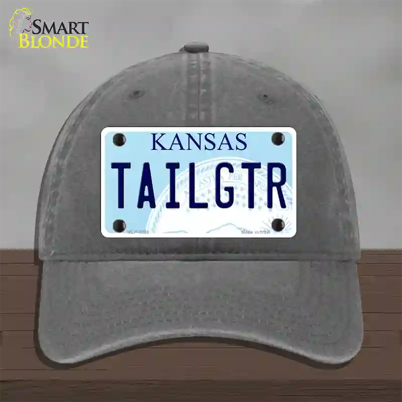 Tailgtr Kansas Novelty License Plate Hat Unconstructed Cotton / Charcoal