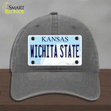 Wichita State Kansas Novelty License Plate Hat Unconstructed Cotton / Charcoal