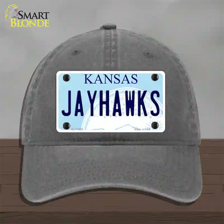 Jayhawks Kansas Novelty License Plate Hat Unconstructed Cotton / Charcoal