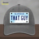 That Guy Kansas Novelty License Plate Hat Unconstructed Cotton / Charcoal