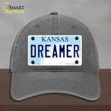 Dreamer Kansas Novelty License Plate Hat Unconstructed Cotton / Charcoal