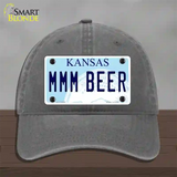 MMM Beer Kansas Novelty License Plate Hat Unconstructed Cotton / Charcoal